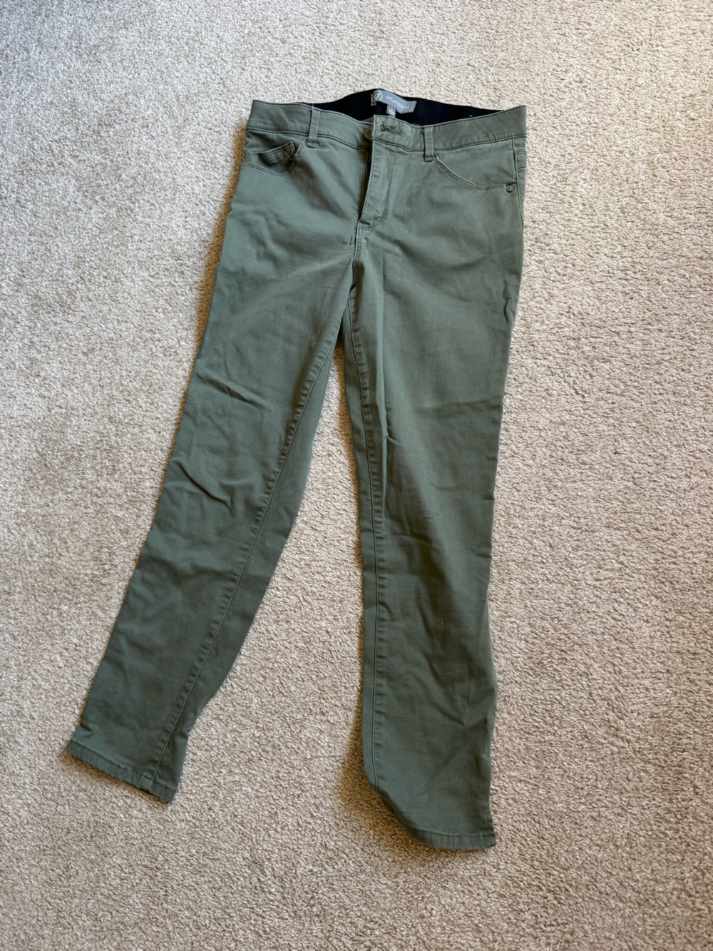 Olive Green Slim Pants